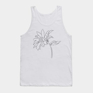 Refined Pen Drawing: Sunflower Apparel Tank Top